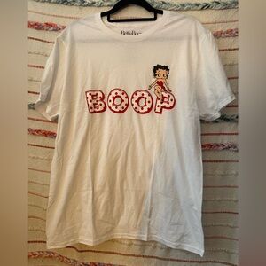 Betty Boop White T-Shirt with Red Print NWOT